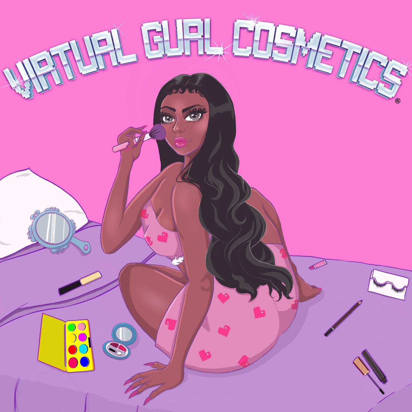 VirtualGirlCosmetics Baddie Logo revamp of the Dream Girl Logo Palette